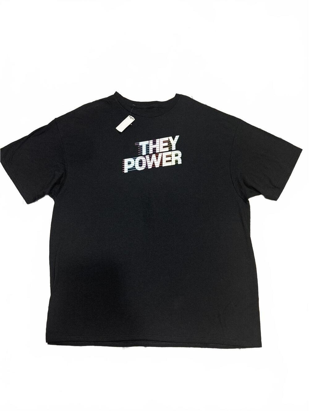 The Phluid Project THEY POWER Black Cotton T-Shirt XXL
